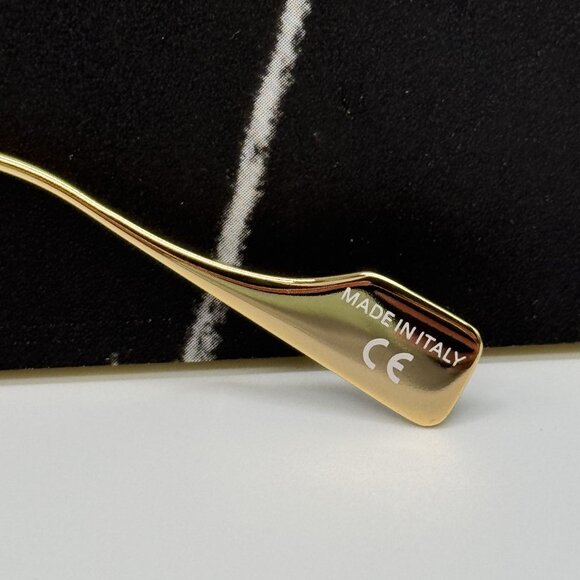 NEW BALENCIAGA BB0090O 003 SQUARE GOLD WOMEN EYEGLASSES BALENCIAGA - Picture 7 of 8